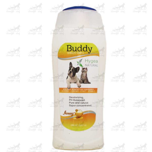 شامپو-Buddy-مخصوص-سگ-و-گربه-به-همراه-آلوئه-ورا-برند-Hygea-Natural-عسل