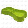 ظرف-دوقلو-آب-و-غذا--پلاستیکی-طرح-استخوان-کد-1319-سبز