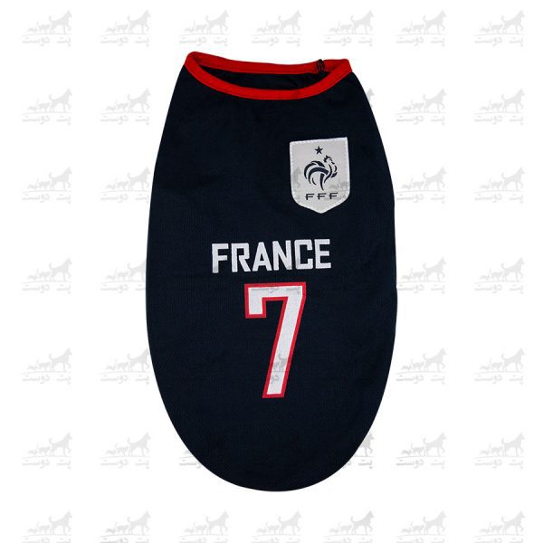 لباس-ورزشی-فوتبالی-سگ-کد1346-فرانسه