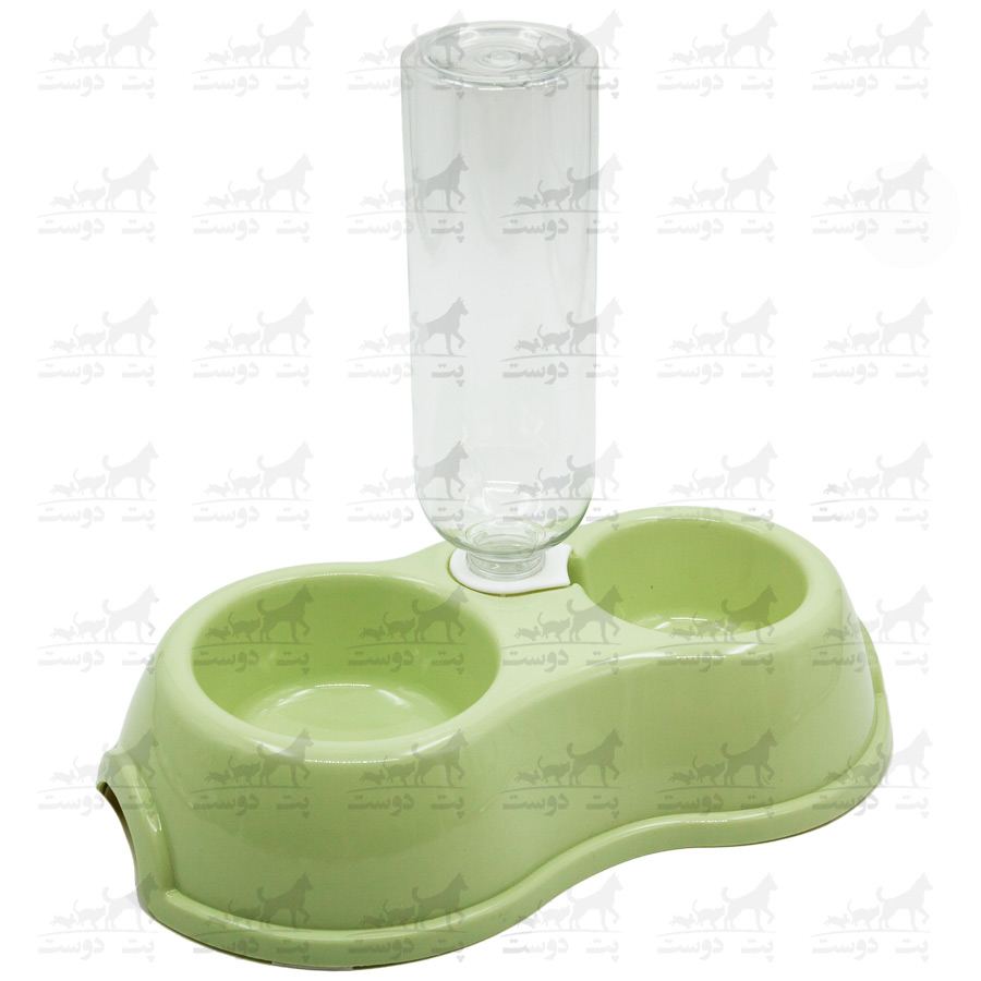 ظرف-دوقلو-پلاستیکی-به-همراه-بطری-آب-مدل-نایس-سبزز
