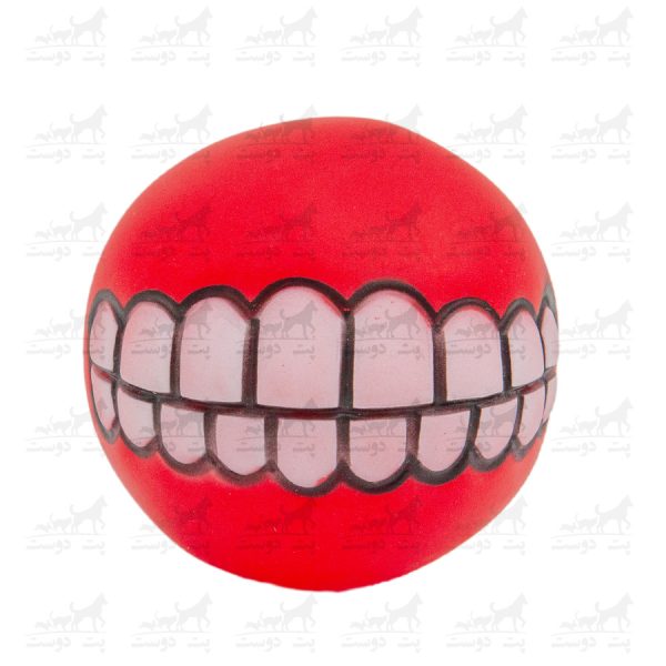 اسباب-بازی-توپ-صدادار-طرح-دندان-قرمز